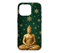 Winter Buddha Lotus Flower - Snow Flakes - Buddhism Buddhist Case for iPhone 16 Pro