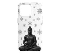 Winter Buddha Lotus Flower - Snow Flakes - Buddhism Buddhist Case for iPhone 16 Pro