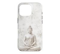 Winter Buddha Lotus Flower - Snow Flakes - Buddhism Buddhist Case for iPhone 16 Pro