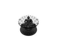 Winter Buddha Lotus Flower - Snow Flakes - Buddhism Buddhist PopSockets Adhesive PopGrip