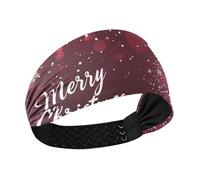 Winter Burgundy Christmas Cooling wide headbands for women Elastic head for women for Daily use Running Gym Cycling bandas para el cabello de mujer