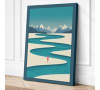 Winter by the Stream Canvas Wall Art Print 18x12 Inch (46 x 30 cm)