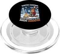 Winter Camping Because Suffering In Cold Builds Character PopSockets PopGrip for MagSafe