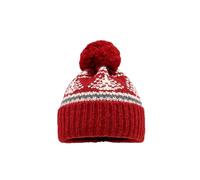 Winter Caps For Men - Fair Isle Pattern Knitted Hat For Skiing Windproof Cozy Ear Festive Pullover Design Perfect For Outdoor Activities (Red One Size)