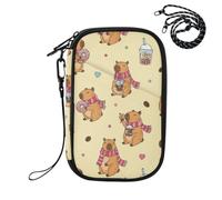 Winter Capybara Donut Passport Holder for Travel Passport Holder Wallet