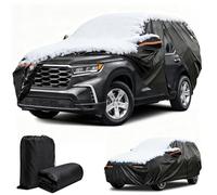 Winter Car Cover for Honda Pilot 2003-2025, Heavy Duty SUV Full Car Cover Waterproof All Weather Outdoor for Hail Snow Ice Rain Sun UV Dust Protector, with Driver Side Zipper & Reflective Strips