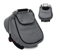 Winter Car Seat Cover Baby, Sherpa Fleece Infant Car Seat Cover, Waterproof Car Seat Canopy with Peeping Window, Warm Carseat Cover for Cold Weather, Universal Baby Carrier Cover for Baby Registry