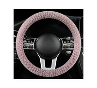Winter Car Steering Wheel Cover Round/D-Shape Options Soft Comfortable And Warm Fits 14.5-15 Inch Wheels Car Steering Wheel Cover(Pink-O Shape)