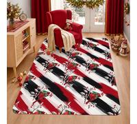 Winter Cardinal Holiday Theme Birds Christmas Area Rug 3' X 5'