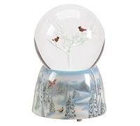 Winter Cardinals 75MM Musical Snow Globe Glitterdome by Roman