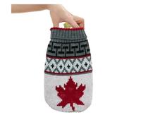 Winter Cartoon Cat Dog Clothes Warm Christmas Sweater Fit Fit For Small Yorkie Pet Clothing Coat Knitting Crochet Cloth XS-3XL(Maple leaf,3XL)