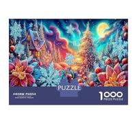 Winter Castle 1000 Piece Jigsaw Puzzle for Kids Age 12 Years Up,glowing Lights Challenging Puzzle Gifts for Men Women 38x26cm/1000pcs