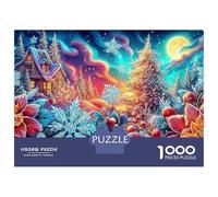 Winter Castle 1000 Pieces Jigsaw Puzzles Engaging Family Games Abstract Vibrant Floral Art Jigsaw Puzzle Unique Puzzle Gift for Adults & Families 38x26cm/1000pcs