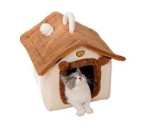 Winter Cat Bed, and Closed | Warm Kitten Nest with Handle | Covered Cave | Soft Indoor Cat Bed | Portable Pet Shelter in Bedroom