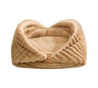 Winter Cat Bed - Warm Plush Fleece Fabric, Thick Padded Cushion Design, Keeps Pets Comfortable Indoors, Insulated Soft Shelter for Cold Nights | Snuggle House for Living Room Resting