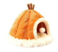 Winter Cat Bed, Warm Plush Removable Washable Winter Cat House for Pets, for Small to Large Breeds in the Bedroom, Living Room and Garage for Playing, Rest and Sleeping