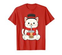 Winter Cat Boba Club Kawaii Bubble Tea Mood T-Shirt