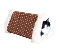 Winter Cat Cave - Winter Cat Bed | Warm Semi-Closed Pet House Foldable - Plush Cushion for Small Dogs, Removable and Washable for Cold Seasons