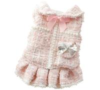 Winter Cat Dog Dress Luxury Princess Wedding Puppy Costume Pomeranian Poodle Schnauzer Doggie Apparel Dresses with Dog Bag