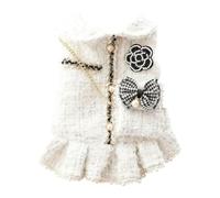 Winter Cat Dog Dress Luxury Princess Wedding Puppy Costume Pomeranian Poodle Schnauzer Doggie Apparel Dresses with Dog Bag
