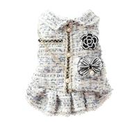 Winter Cat Dog Dress Luxury Princess Wedding Puppy Costume Pomeranian Poodle Schnauzer Doggie Apparel Dresses with Dog Bag