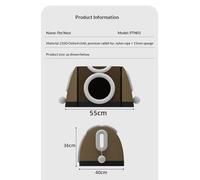 Winter Cat House Pet Nest Thickened Warm Semi-Enclosed All-Season Universal Washable (Brown)