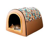 Winter Cat Kennel, Dog House Indoor, Foldable Portable Dog Kennel, High Elastic Cushion Warm Soft Kennel Bed Mat, Outdoor Cave Cat Shelter for Wild Cats, Outdoor Wandering Cats, Small Dogs