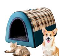 Winter Cat Kennel, Dog House Indoor, Foldable Portable Dog Kennel, High Elastic Cushion Warm Soft Kennel Bed Mat, Outdoor Cave Cat Shelter for Wild Cats, Outdoor Wandering Cats, Small Dogs