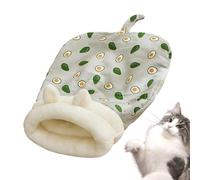 Winter Cat Sleeping Bag - Comfortable Kitten Bed, Cuddly Cat Cushion | Cozy Calming Cat Bed with Tail Design, Sleeping Bag Cushion for Kittens and Puppies