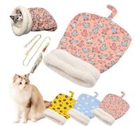 Winter Cat Sleeping Bag, Kitty Sleeping Bag, Cat Winter Sleeping Bag, Pet Sleeping Bag, Cozy Cat Beds For Indoor Cats, Dog, Cat, Winter Warm Sleeping Bag, Plush Soft Pet Bed, Comfort Bed (1PC-B)