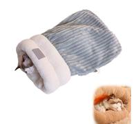 Winter Cat Sleeping Bag - Self Warming Bed, 360° Comfort Wrap Pet Snuggle Sack, Large Indoor Cave for Cats up to 8kg