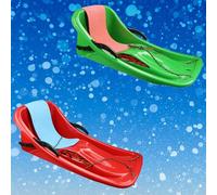 Winter Children's Sledge, Double Handle Children's Sledge, Anti-Freeze Wear Sledge, Double Seat Thickened Sledge, Sledge with Pull Rope