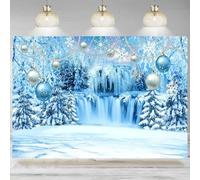 Winter Christmas Backdrop Birthday Party Decoration Frozen Crystal Pendant Ice Snow White World Background Banner Photography 300x200cm