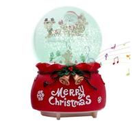 Winter Christmas Bauble, Christmas Snow Globe - Music Box Father Riding a Elk, Colour Changing LED Lights, Music Box, Home Decoration, Snow Balls for Girls, Christmas