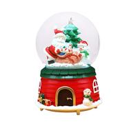 Winter Christmas Globe, Christmas Snow Globe, Musical Snow Globe with LED Lights - Battery Powered Globe LED Illuminated Christmas Music Box Table Decoration
