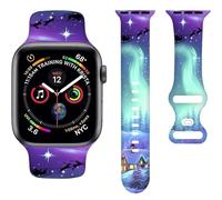 Winter Christmas Gnomes Snowman Tree Bands Compatible with Apple Watch Band 38MM 40MM 41MM, Silicone Strap Compatible with iWatch Bands Ultra Series SE 9 8 7 6 5 4 3 2 1 for Women Men