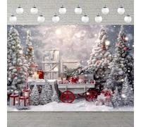 Winter Christmas Photography Backdrop For Snowman Pine Tree Snowflake Portrait White Background Birthday Baby Shower Party Decor 300x200cm