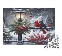 Winter Christmas Scene Jigsaw Puzzles 1000 Pieces Recycled Paper for Adults Puzzle for Adults Impossible Hard Challenging Game Fun Home Activity Great Gift Idea 70x50cm/1000pcs