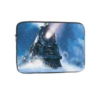 Winter Christmas Snow Night Railway Train Printed Laptop Sleeve for Men Women 13 inch Shockproof Laptop Case Bag for Travel Office School