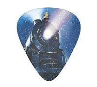 Winter Christmas Snow Night Railway Train Unique Guitar Picks With Clear Prints And Multiple Thicknesses
