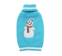 Winter Christmas Themed Knitted Dog Sweater For Large Breeds Cozy Warm Festive Holiday Pet Apparel Ideal For Autumn Winter Seasons (Light Blue, S)