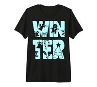 Winter Christmas Tree Wonderland Gingerbread Angels Snow Fun Premium T-Shirt