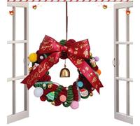 Winter Christmas Wreath | Festive Hands-On Activity - Christmas Bell Wreath Door Decor | for Indoor Outdoor Window Restaurant Wall Fence Dining Room Patio