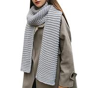 Winter Chunky Knit Scarf - Soft Solid Color Cable Knit, Multi Colored Long Wraps with Elasticity - Warm Scarves for Women & Men
