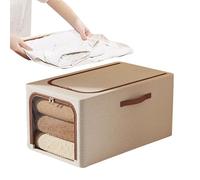 Winter Clothes Storage Containers, Foldable Storage Bins,Clear Window Storage Boxes for Clothes - Large Waterproof Fabric Cube Double Zipper for Clothes