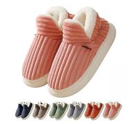 Winter Cloud Slippers for Women,Ladies Cozy Plush Fleece-Lined House Shoes Comfy Fluffy Slipper with Non-Slip Sole,Warm Indoor/Outdoor Shoes for Cold Weather Women Men