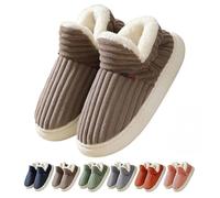 Winter Cloud Slippers for Women,Ladies Cozy Plush Fleece-Lined House Shoes Comfy Fluffy Slipper with Non-Slip Sole,Warm Indoor/Outdoor Shoes for Cold Weather Women Men