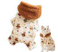 Winter Coat for Dogs, Warm Dog Jacket, Soft Cat Coat with Hood, Winter Jacket for Dogs, Winter Jacket for Dogs with Traction Buckle, Winter Coat for Cats, Puppy Jumper for Daily Spa