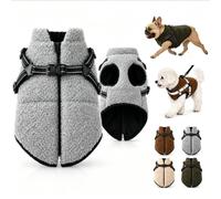 Winter Coat for Dogs with Integrated Harness and Reflective Strips, Warm | Dog Winter Coat with Harness, Dog Winter Coat, Two Metal D-Rings, For Small & Medium Dogs(B,L(4/5-8kg))