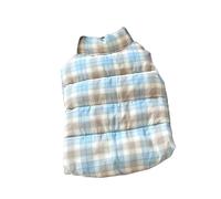 Winter Coat For Small Pets - Thick Cotton Jacket For Maltese, Shih Tzu & Bichon(Blueplaid,Xs1.0kg)